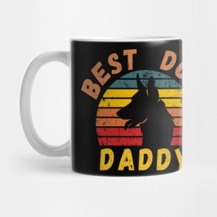 Vintage Best Dog Daddy Shirt Cool Father's Day Gift Retro T Shirt Mug